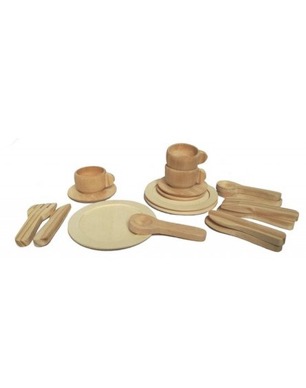 Drewniany zestaw obiadowy do zabawy | Egmont Toys®