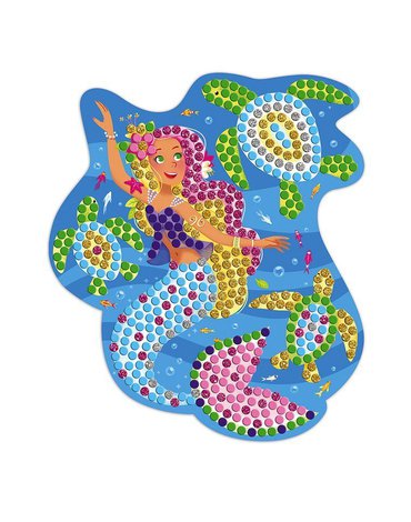 Zestaw kreatywny Mozaika Delfiny i syreny 7+, Janod (stary indeks: J07902)