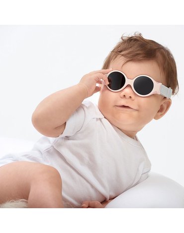 Beaba Okulary przeciwsłoneczne dla dzieci z elastyczną opaską 0-9 miesięcy Chalk pink