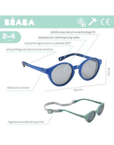 Beaba Okulary przeciwsłoneczne dla dzieci 2-4 lata Mazarine blue