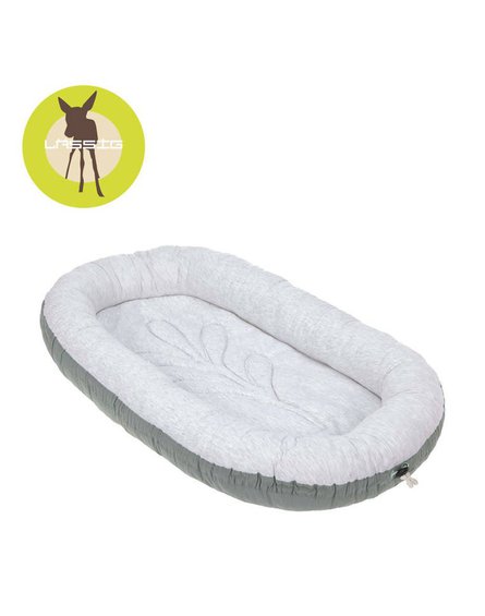 Lassig Kokon niemowlęcy dwustronny Cozy Home Baby Nest szarozielony