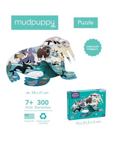Mudpuppy Puzzle konturowe mors Arktyka 300 elementów 7+