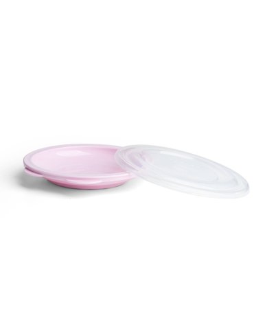 Herobility - talerzyk Eco Baby Plate - różowy