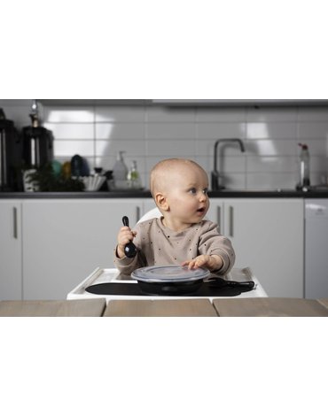 Herobility - talerzyk Eco Baby Plate - czarny