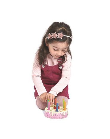 Tęczowy, drewniany tort urodzinowy, Tender Leaf Toys tender leaf toys