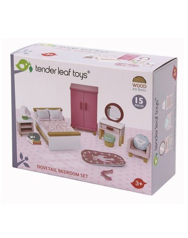 Drewniane meble do domku dla lalek - sypialnia, Tender Leaf Toys tender leaf toys