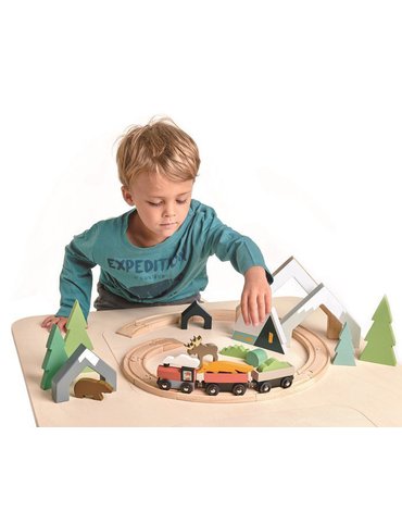 Drewniane akcesoria do kolejki - Górski przejazd, Tender Leaf Toys tender leaf toys