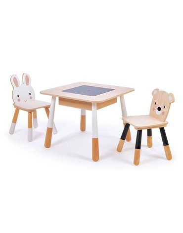 Stolik i dwa krzesełka do pokoju dziecięcego, kolekcja mebli Forest, Tender Leaf Toys tender leaf toys