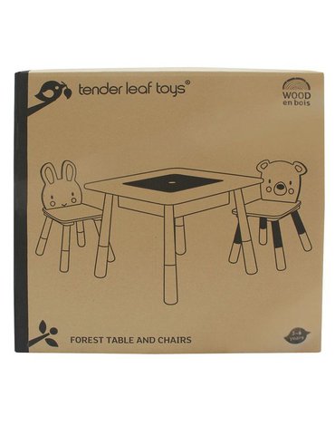 Stolik i dwa krzesełka do pokoju dziecięcego, kolekcja mebli Forest, Tender Leaf Toys tender leaf toys