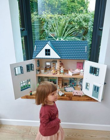 Drewniany trzypiętrowy domek dla lalek, Tender Leaf Toys tender leaf toys