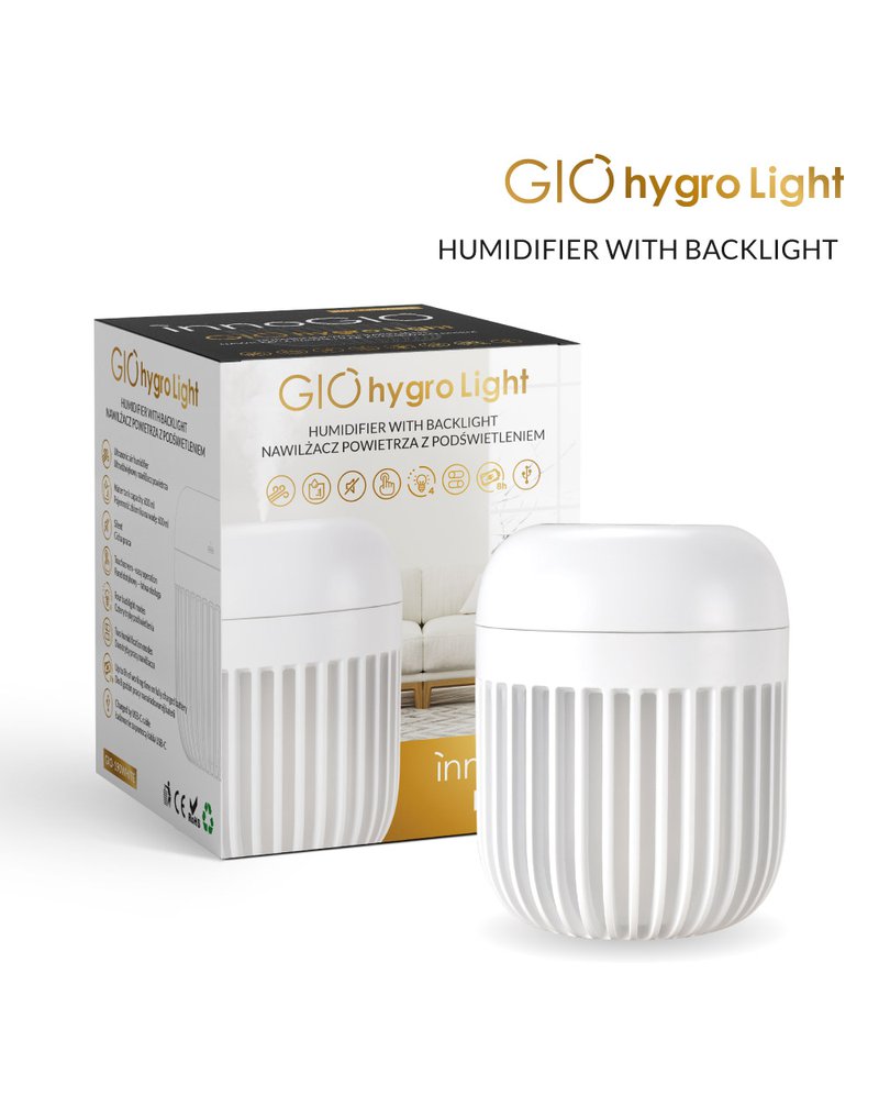InnoGIO GIOhygro Light Nawilżacz powietrza z podświetleniem GIO-190WHITE