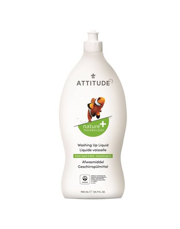 Attitude, Płyn do mycia naczyń, Zielone Jabłuszko i Bazylia (Green Apple i Basil), 700 ml ATTITUDE