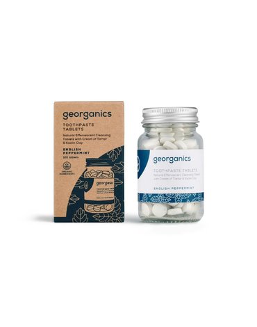 Georganics, Naturalne tabletki do mycia zębów, English Peppermint, 120 tabletek GEORGANICS
