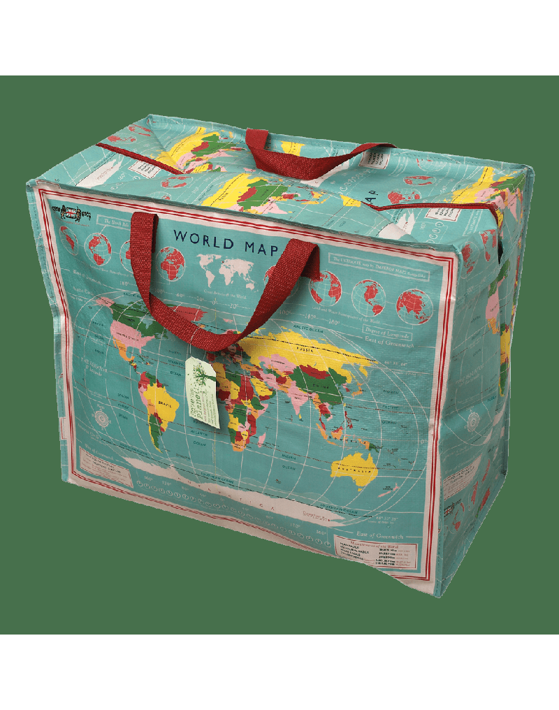 REX LONDON - Torba do przechowywania Jumbo Bag, Mapa świata