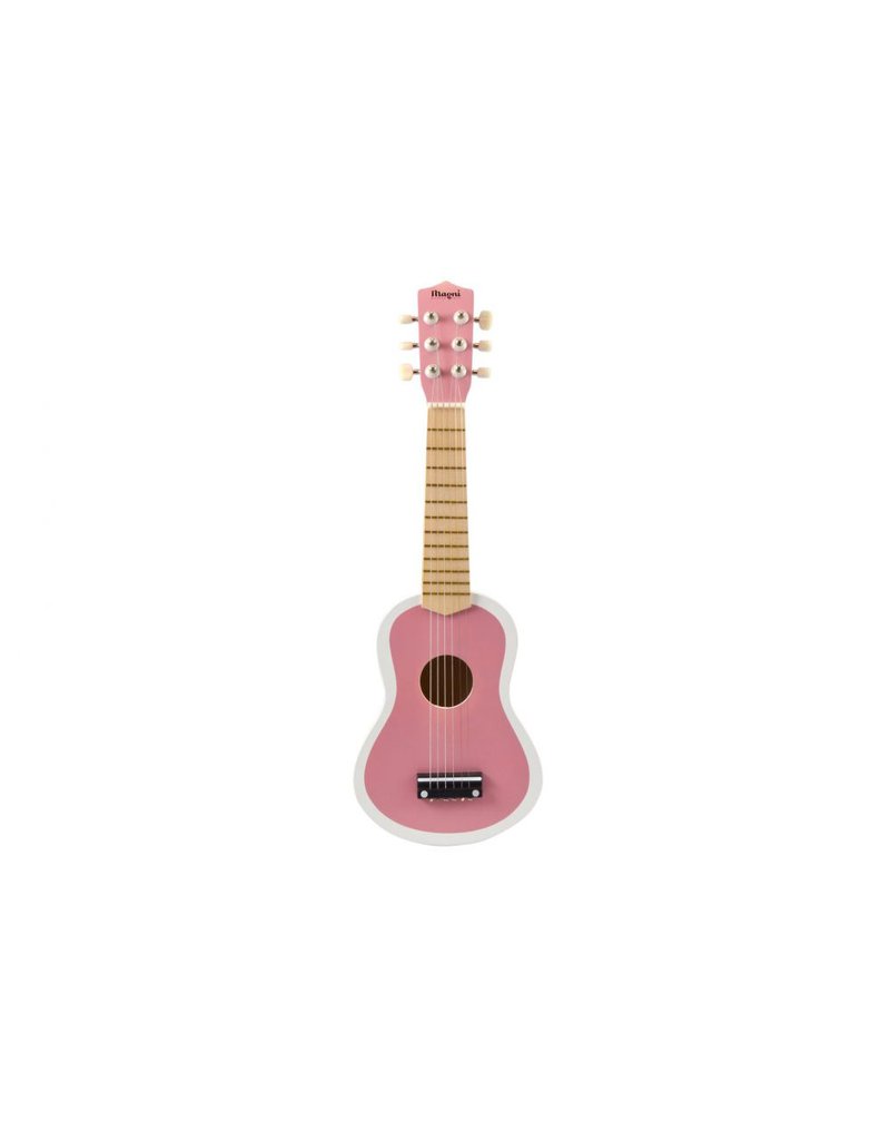 Magni - Różowa gitara drewniana zabawka