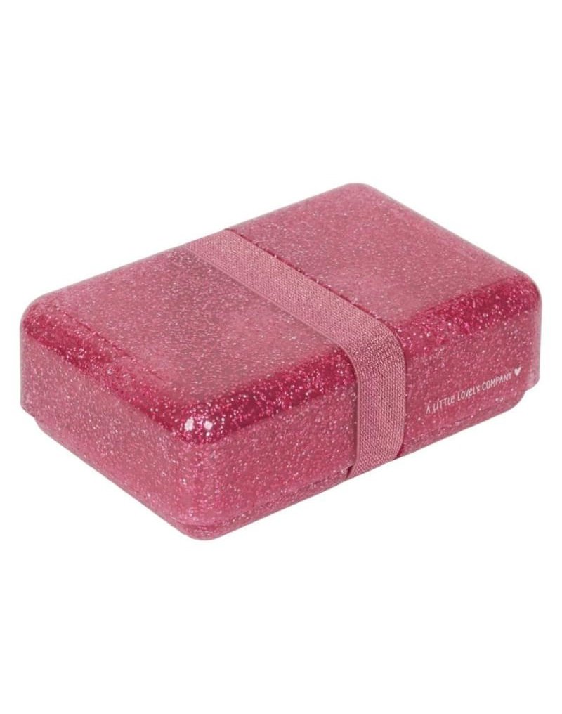 A Little Lovely Company - Śniadaniówka Lunchbox GLITTER Pink
