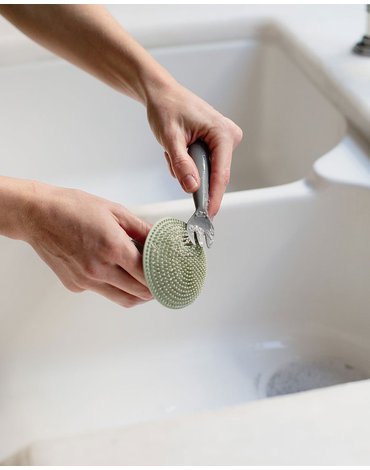 EZPZ Silikonowa myjka czyścik do naczyń bez bakterii pastelowa zieleń