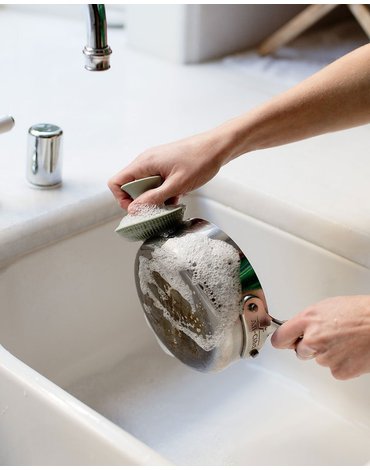 EZPZ Silikonowa myjka czyścik do naczyń bez bakterii pastelowa zieleń