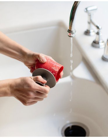 EZPZ Silikonowa myjka czyścik do naczyń bez bakterii szara