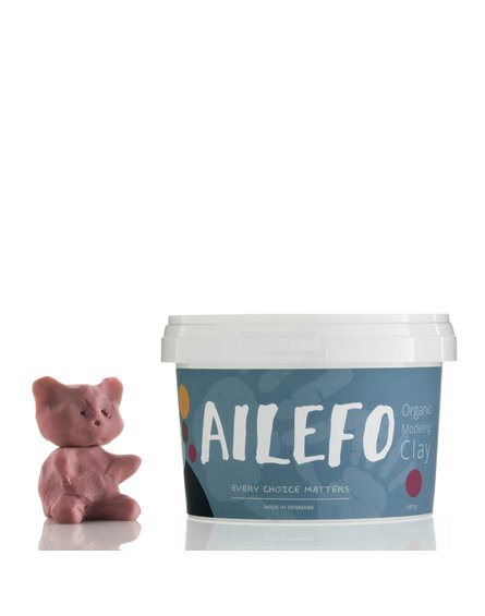 Ailefo, Organiczna Ciastolina, duże opakowanie, róż, 540g TERMIN WAŻNOŚCI 07.11.21
