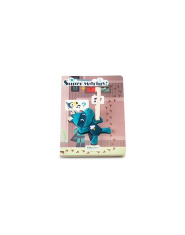 LILLIPUTIENS Książeczka przygodowa z mini-przytulanką kartonowa „Marius superbohater” 2 l+ Lilliputiens