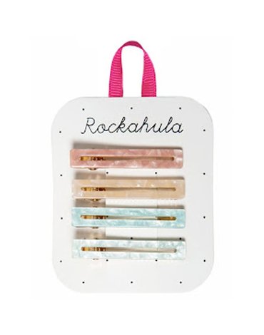 Rockahula Kids - 4 spinki do włosów Retro Acrylic Bar Pastel