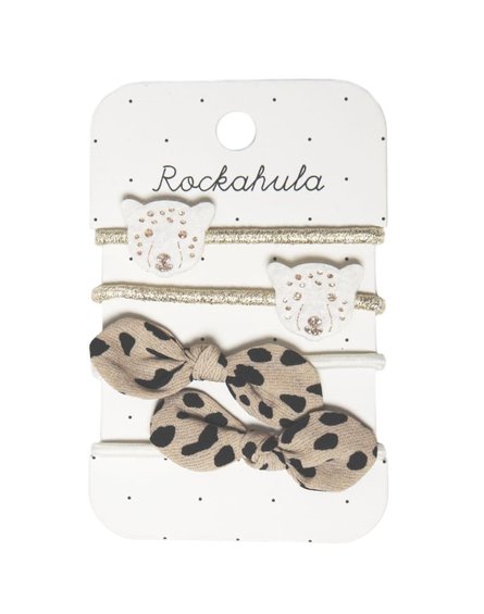 Rockahula Kids - 4 gumki do włosów Lily Leopard