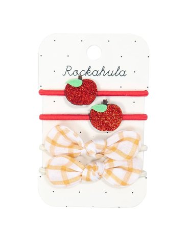 Rockahula Kids - 4 gumki do włosów Rosy Apple