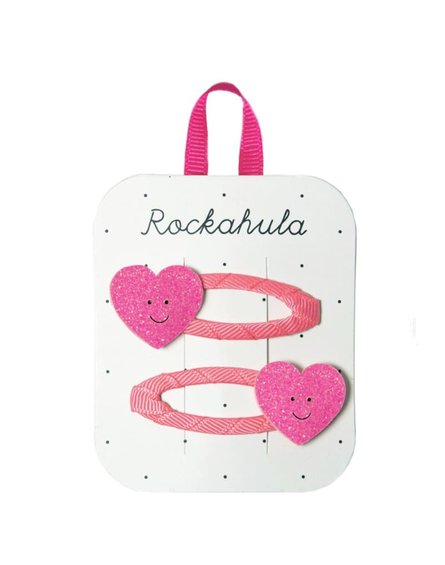 Rockahula Kids - 2 spinki do włosów Happy Heart