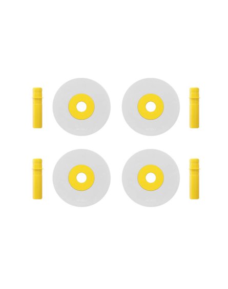MODU - zestaw 4 piankowych kół, żółte