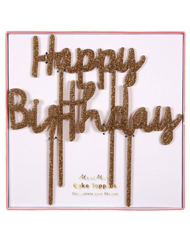 Meri Meri - Topper na tort Happy Birthday akrylowy