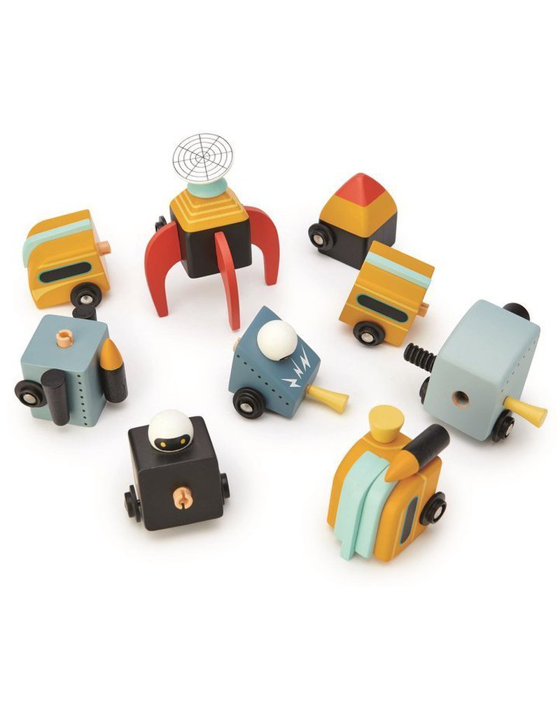 Drewniane pojazdy kosmiczne, zabawka konstrukcyjna, Tender Leaf Toys tender leaf toys