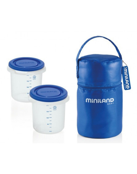 Miniland - Pojemniki hermetyczne z opakowaniem izotermicznym - 2 x 250ml