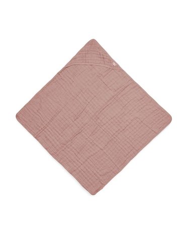 Jollein - Baby & Kids - Jollein - Ręcznik kąpielowy z kapturem 75 x 75 cm Cotton ROSEWOOD