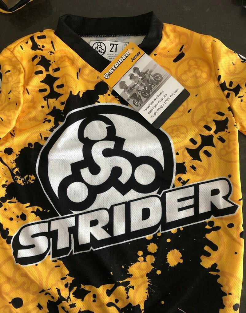 Strider koszulka rowerowa żółta - 3 lata strider