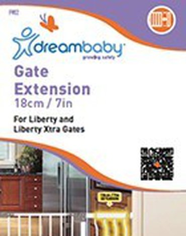 Dreambaby - Rozszerzenie bramki bezpieczeństwa Liberty - 18cm (wys. 76cm) - białe