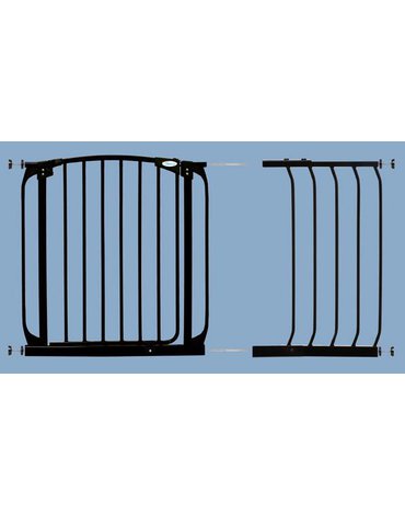 Dreambaby - Rozszerzenie bramki bezpiec.Chelsea-36cm(wys.75cm)-czarne(brąz.karton)