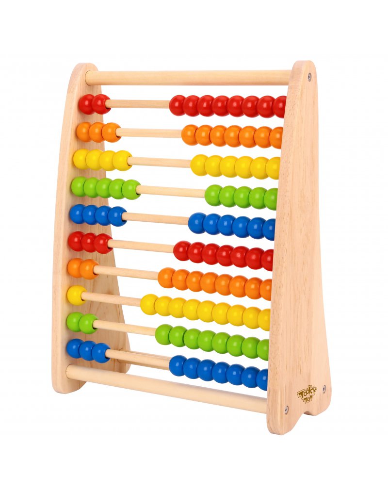 TOOKY TOY Duże Drewaniane Liczydło Edukacyjne Kolorowe Tooky Toy