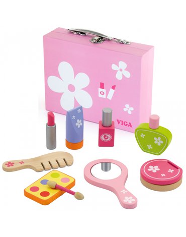Drewniany Zestaw do Makijażu Toaletka Kosmetyczka Viga Toys