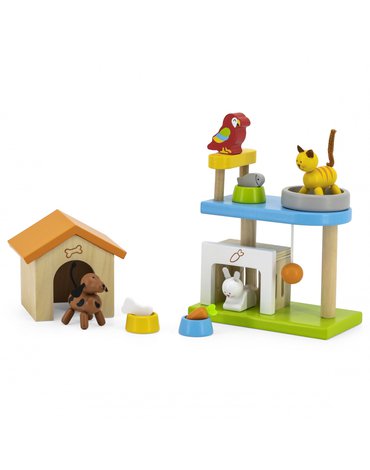 Viga Toys - VIGA Zwierzęta Domowe Drewniany Plac Zabaw Zestaw