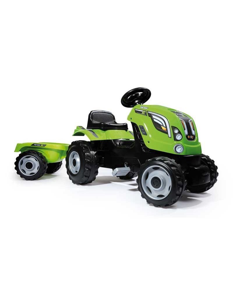 SMOBY Traktor na pedały Farmer XL z przyczepą - Zielony Smoby