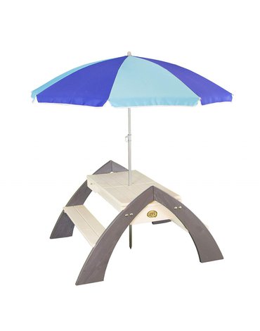 Drewniany Stół piknikowy z parasolem Delta Axi