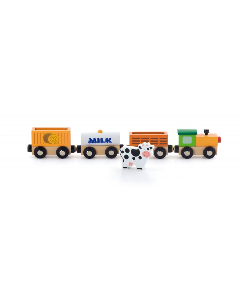 Viga Toys - Viga Zestaw akcesoriów do kolejki - pociąg rolniczy
