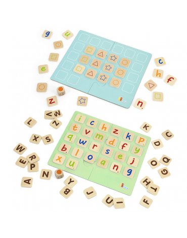 Viga Toys - Gra Zapamiętywanie Memo Literki Nauka Alfabetu Viga