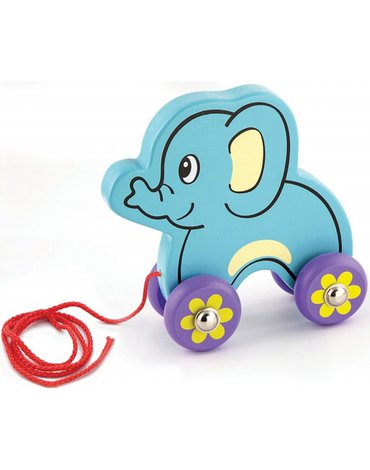 Viga Toys - Viga drewniany słoń do ciągnięcia na sznurku