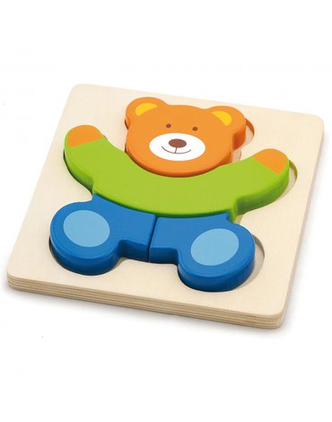 Viga Toys - VIGA Pierwsze drewniane Puzzle maluszka Miś