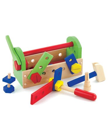 Viga Toys - Viga Drewniana Skrzynka z Narzędziami Klocki Konstrukcyjne Warsztat