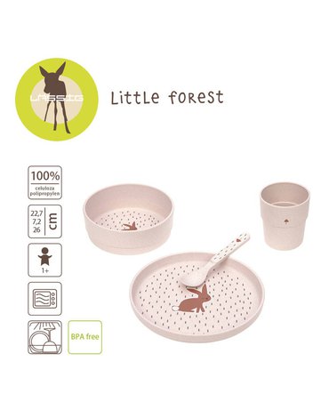 Lassig Komplet naczyń dla dzieci Little Forest Zajączek