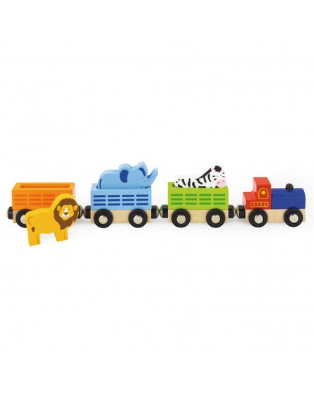 Viga Toys - Viga Zestaw akcesoriów do kolejki - pociąg z dzikimi zwierzętami ZOO