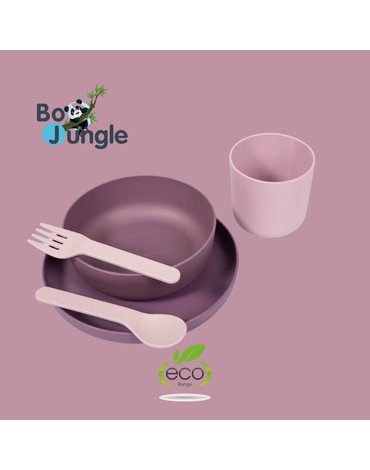 Bo Jungle - B-Zestaw naczyń 5 elem. BIOplastik CPLA purplepink